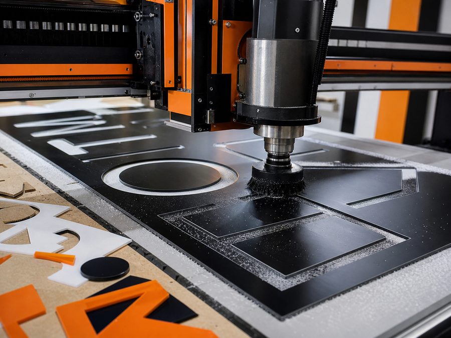 Corte CNC para letras e placas